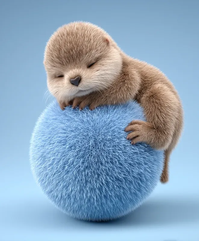 Adorable Animals On Ball 3D Design