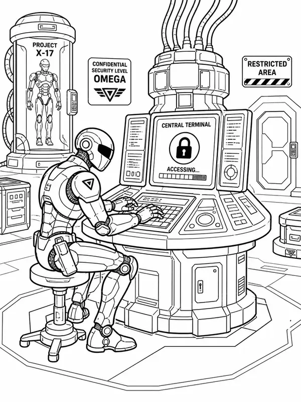 Secret Agent Missions Coloring Pages