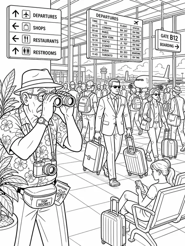 Secret Agent Missions Coloring Pages