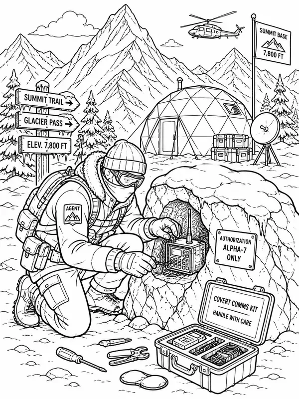 Secret Agent Missions Coloring Pages