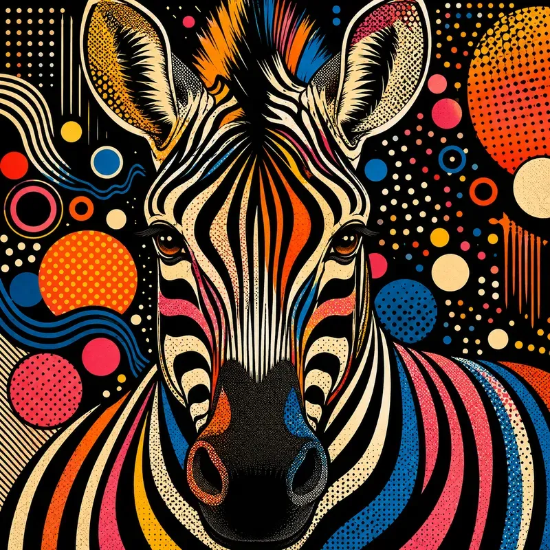Bold Popart Animal Portraits