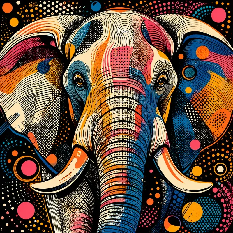 Bold Popart Animal Portraits