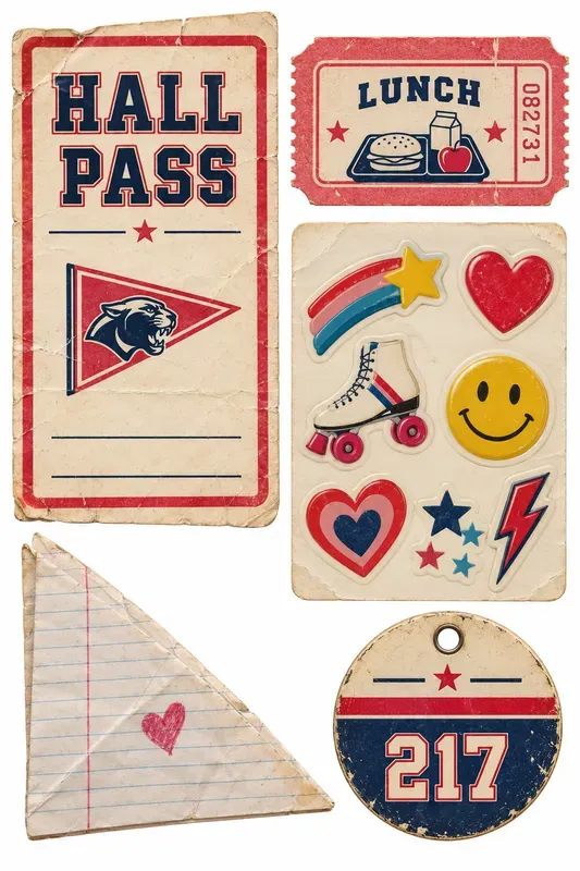80s Junk Journal Ephemera Sheets