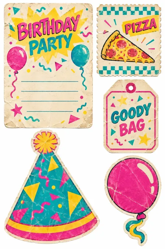 80s Junk Journal Ephemera Sheets