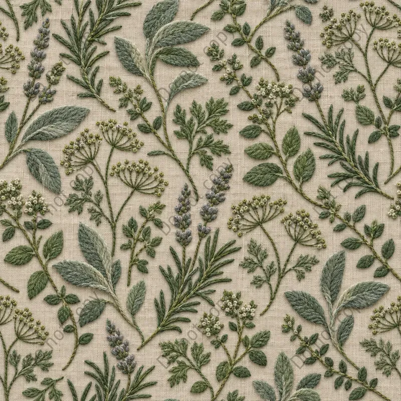 Crewel Embroidery Seamless Tiles