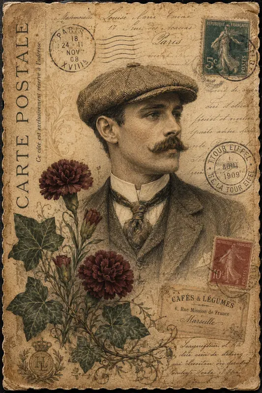 Vintage Ephemera Postcard Collages