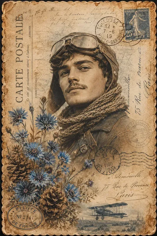 Vintage Ephemera Postcard Collages