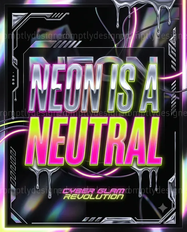 Cyber Glam Social Media Graphics