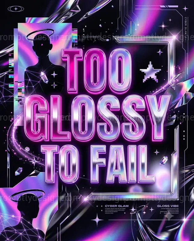Cyber Glam Social Media Graphics