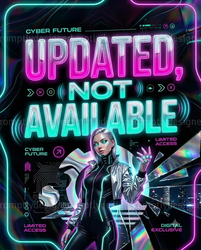 Cyber Glam Social Media Graphics