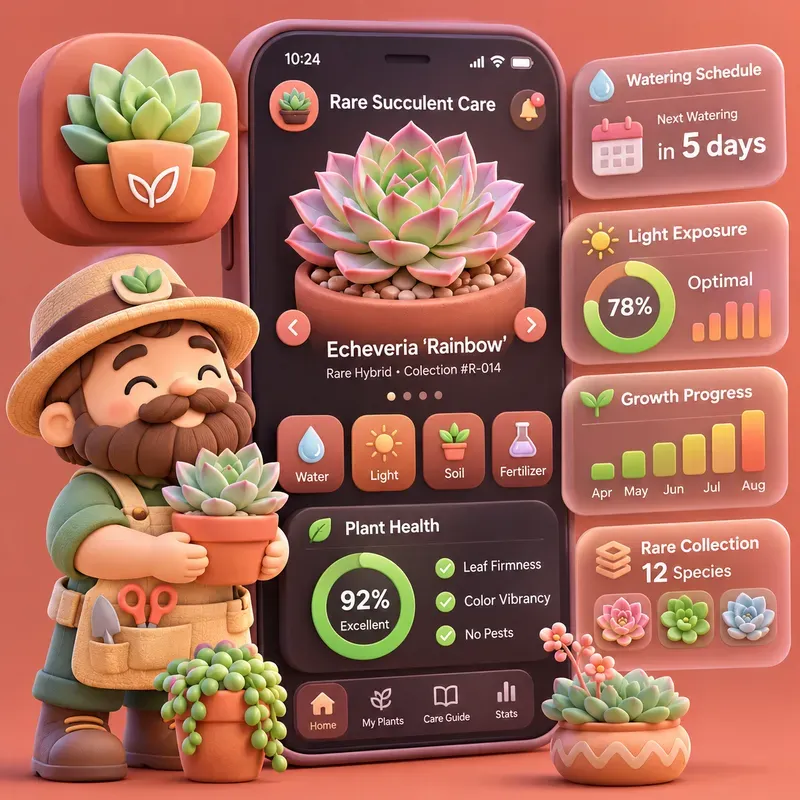 3D App UI Mockup Art