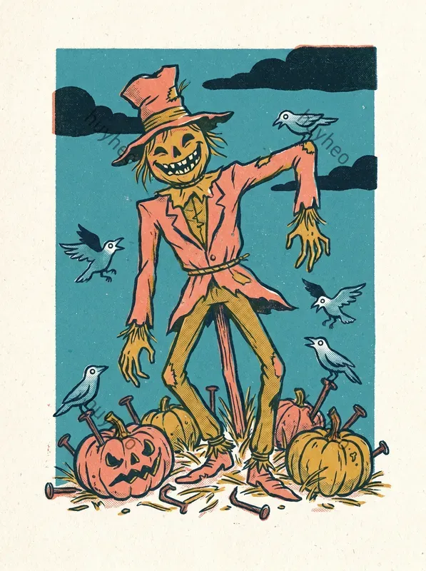 Eerie Risograph Folklore Art