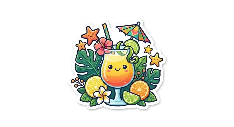 Tropical Summer Stickers