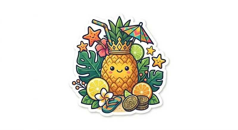 Tropical Summer Stickers