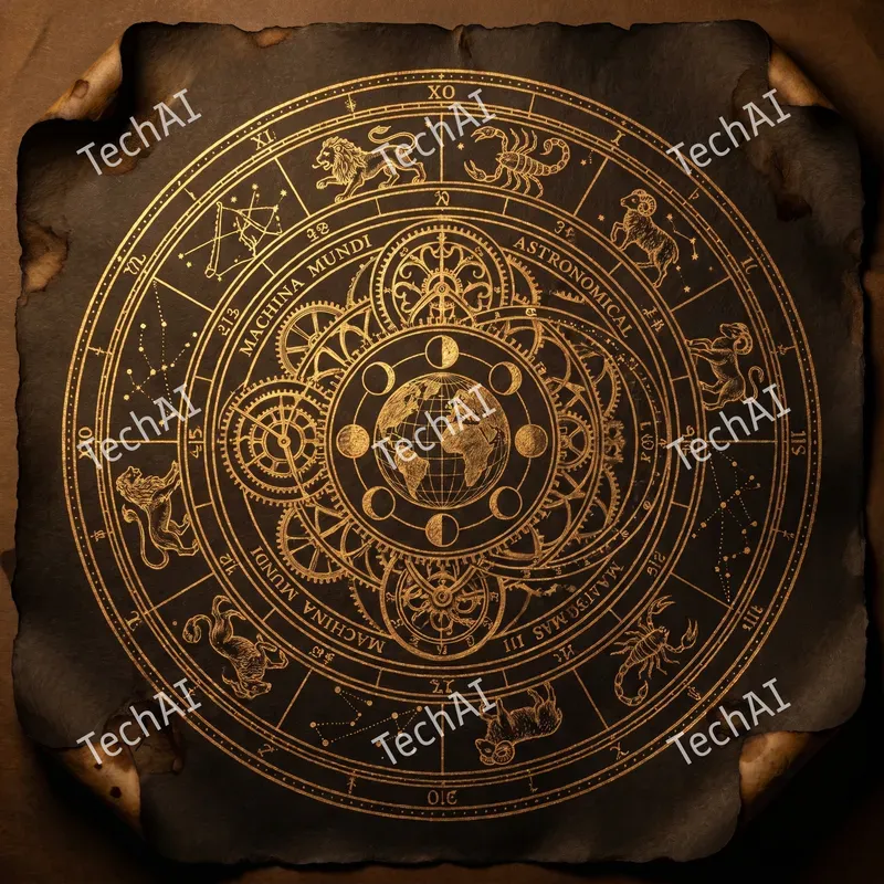 Golden Alchemical Manuscript Art