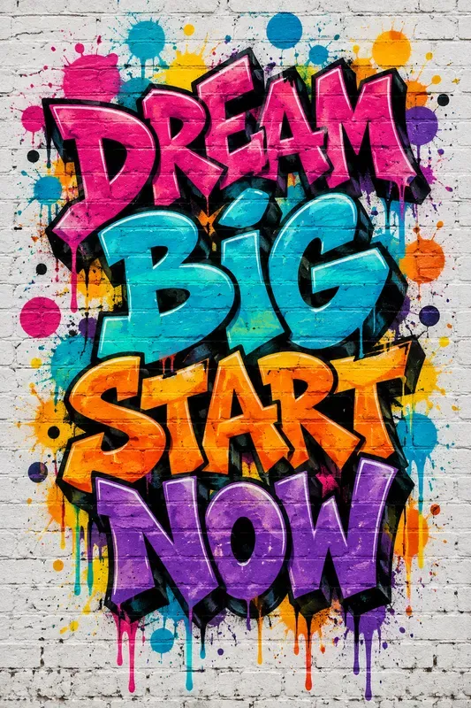 Graffiti Motivation Wall Art