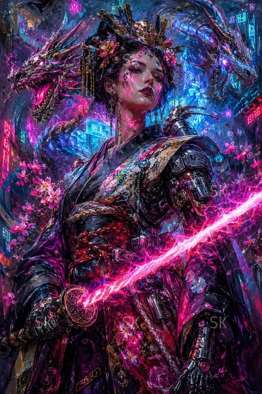 Cinematic Maximalist Oil Paintings