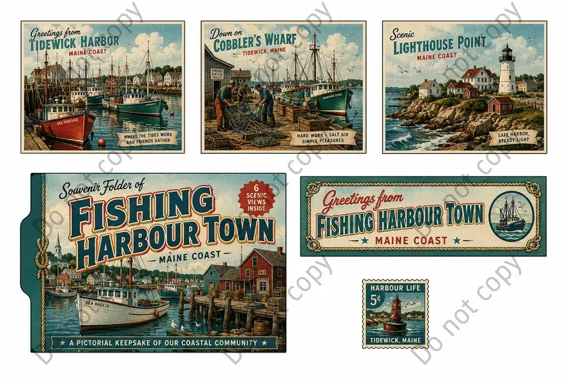 Souvenir Folder Postcard Sheets