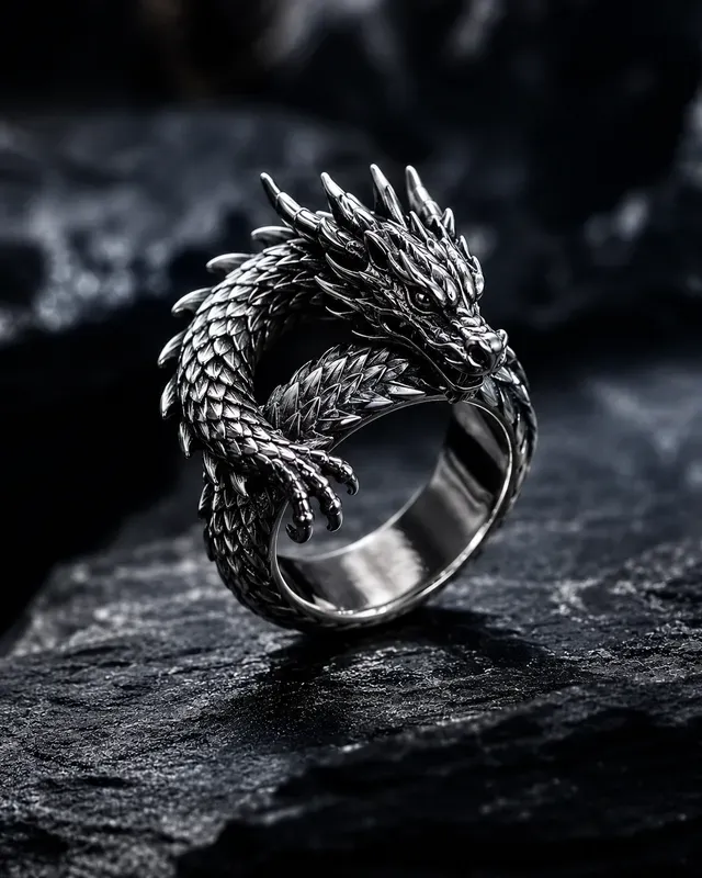 Dramatic Silver Ring Editorials