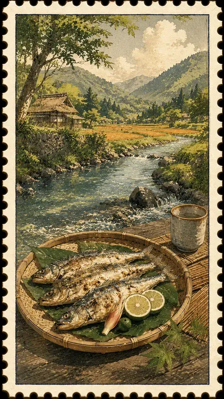 Japanese Countryside Summer Art Stamps