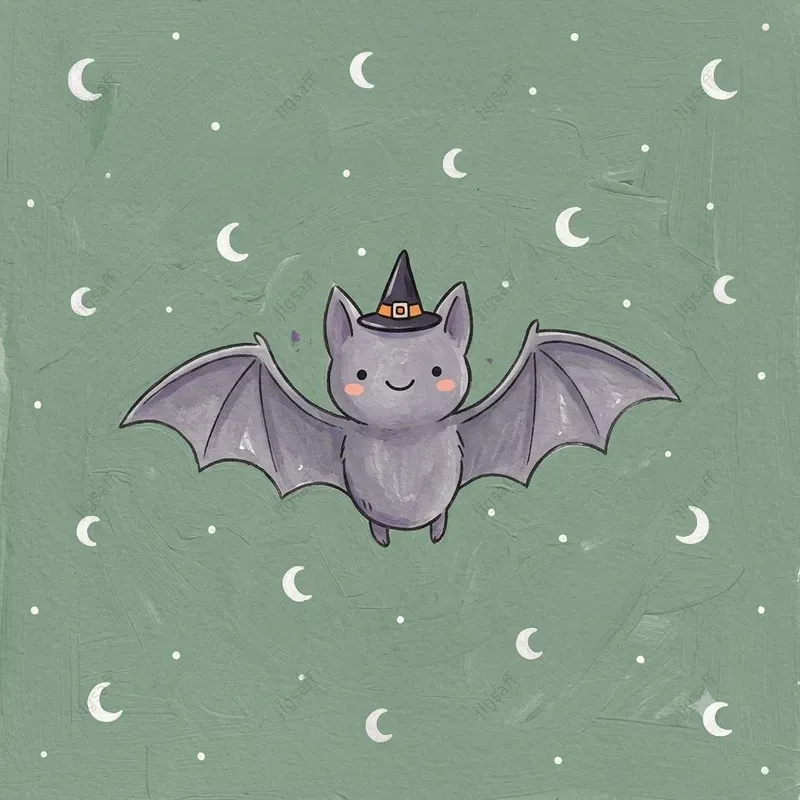 Cute Gouache Halloween Characters
