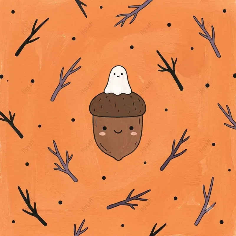 Cute Gouache Halloween Characters