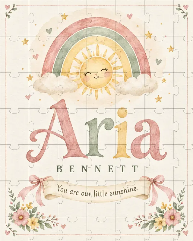 Personalized Baby Name Nursery Wall Art