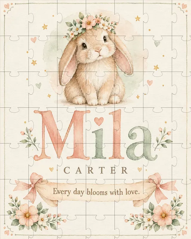 Personalized Baby Name Nursery Wall Art