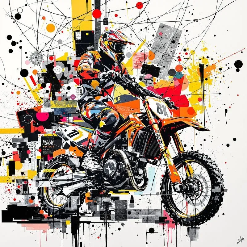 Abstract Poster Art Mixed Media Collages