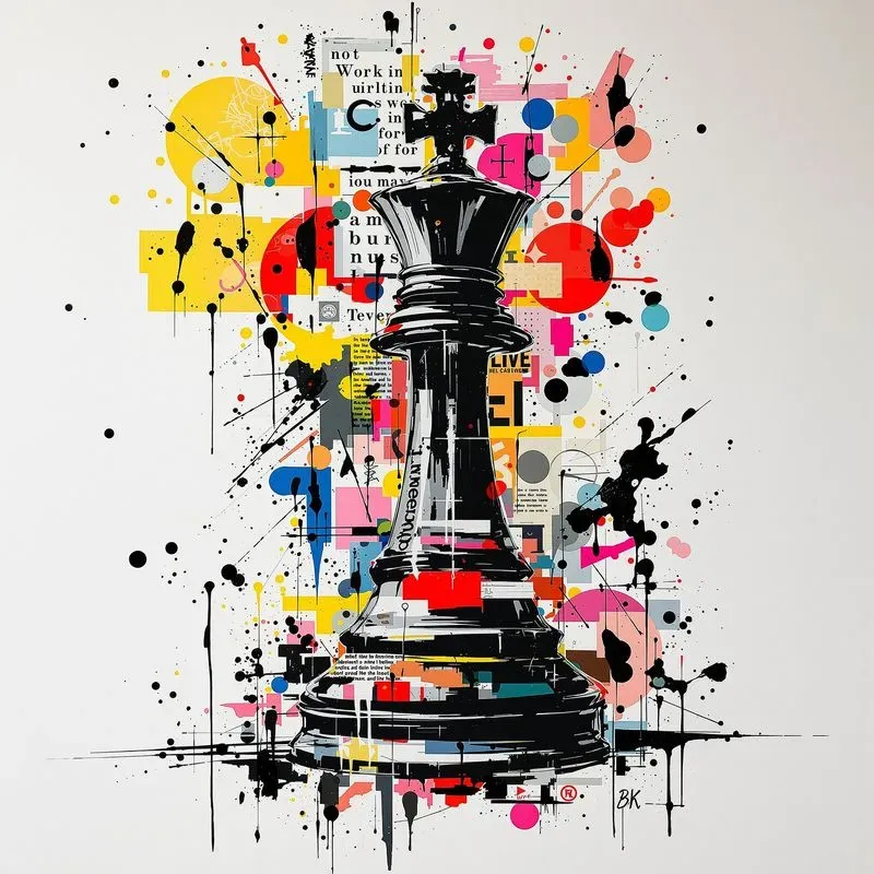 Abstract Poster Art Mixed Media Collages