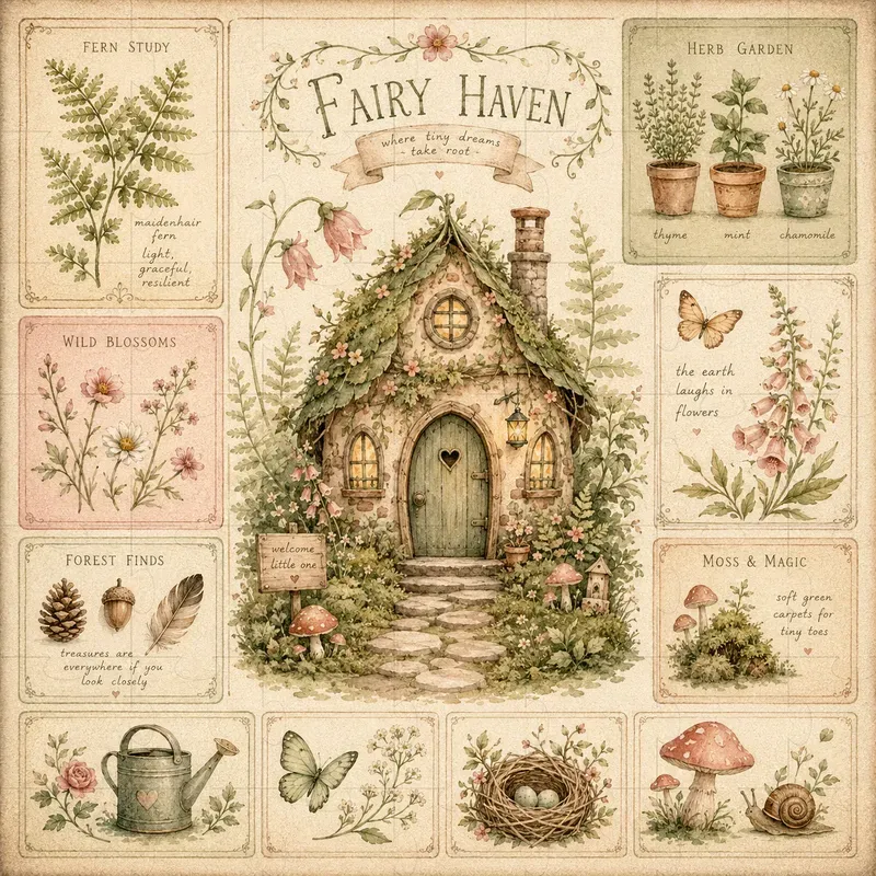 Cottagecore Garden Fairy Illustrations