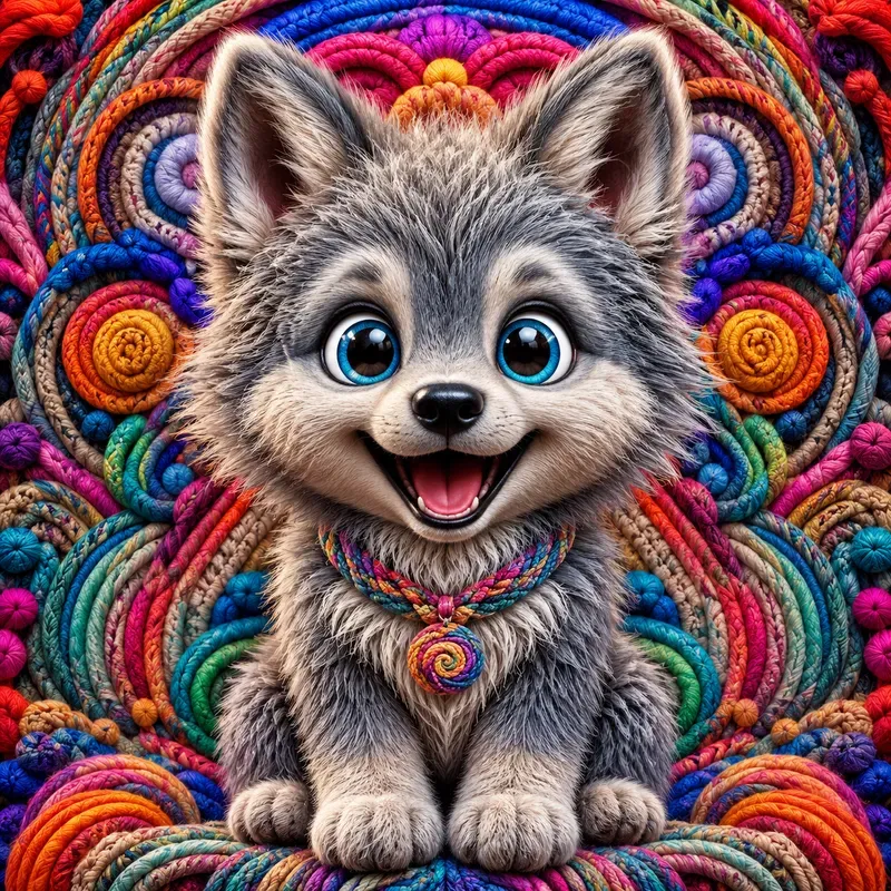 Whimsical Yarn Animal Portraits