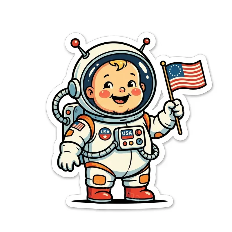 Retro American Mascot Stickers