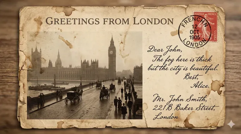 Customizable 1905 Vintage Postcards