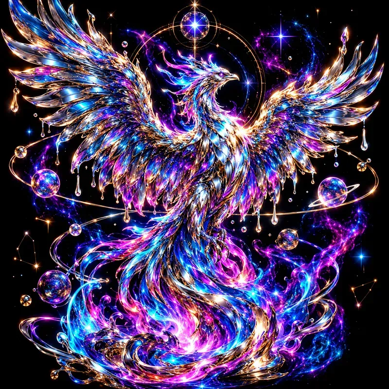 Liquid Chrome Cosmic Art