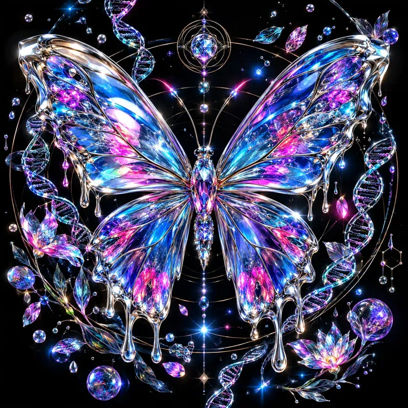 Liquid Chrome Cosmic Art