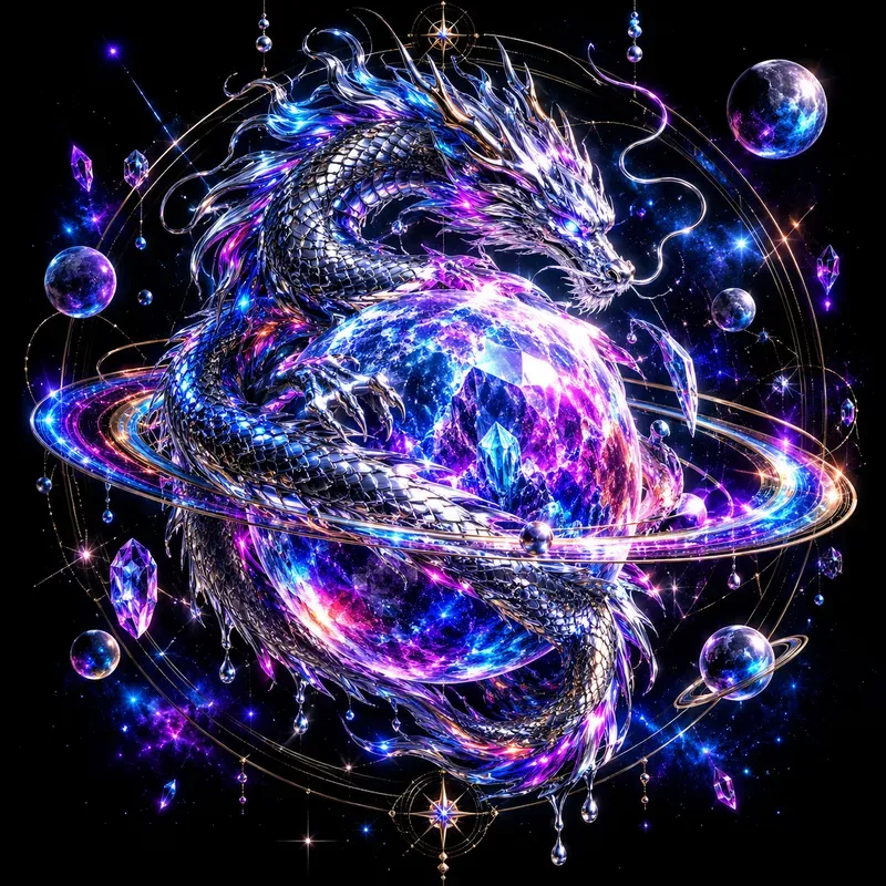 Liquid Chrome Cosmic Art