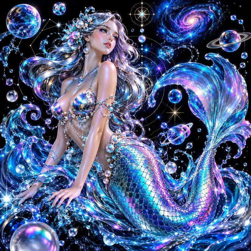 Liquid Chrome Cosmic Art