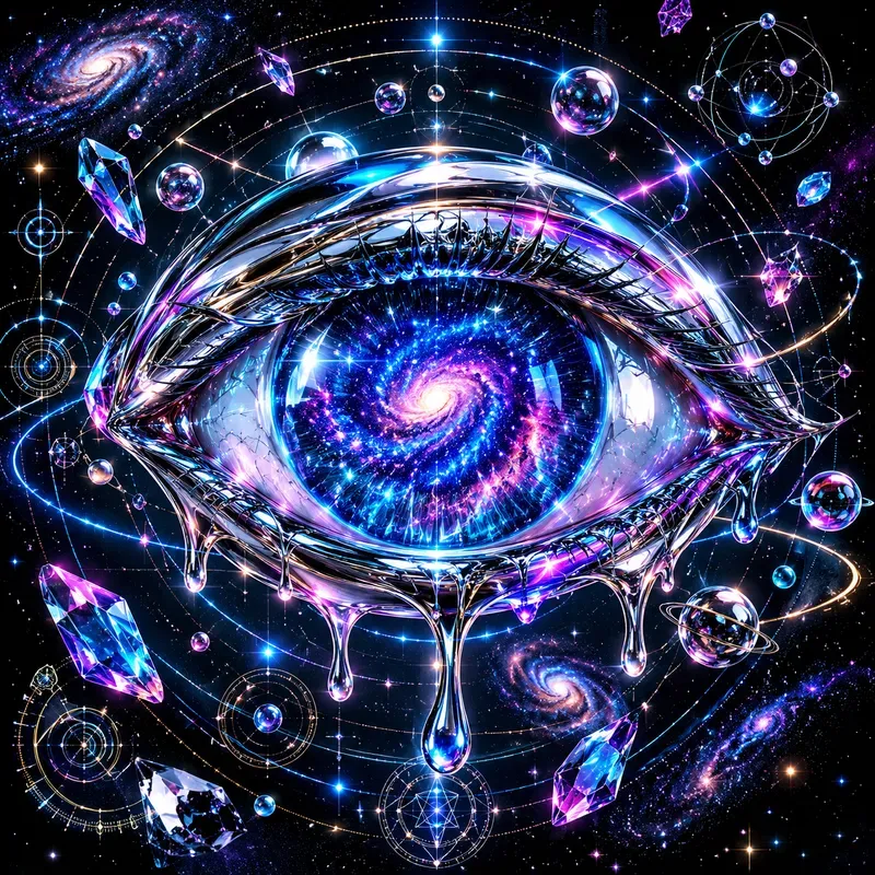 Liquid Chrome Cosmic Art