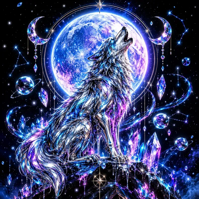 Liquid Chrome Cosmic Art