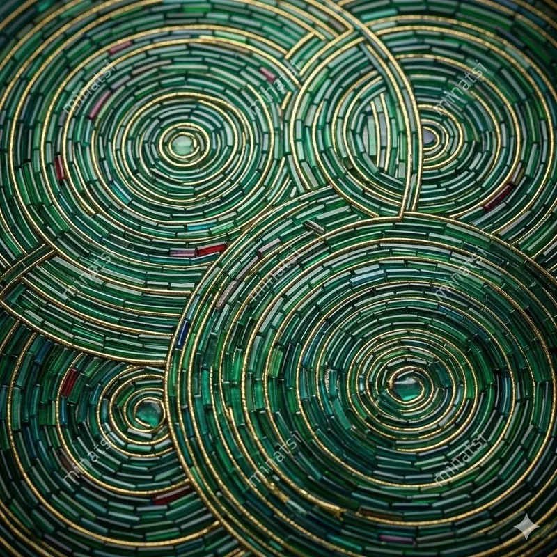 Jewelry Micromosaic Glass Wave Art