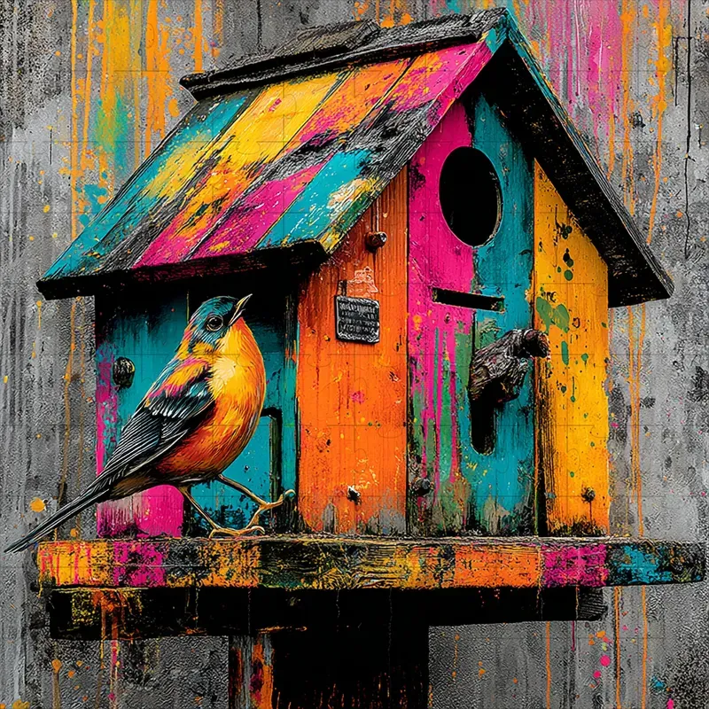 Photo Neon Paint Burst Graffiti