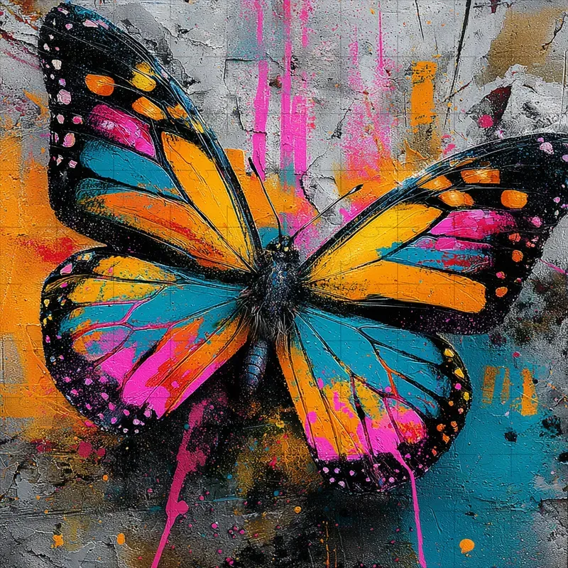 Photo Neon Paint Burst Graffiti