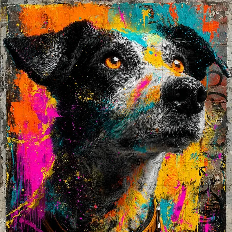 Photo Neon Paint Burst Graffiti