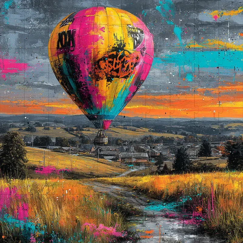 Photo Neon Paint Burst Graffiti