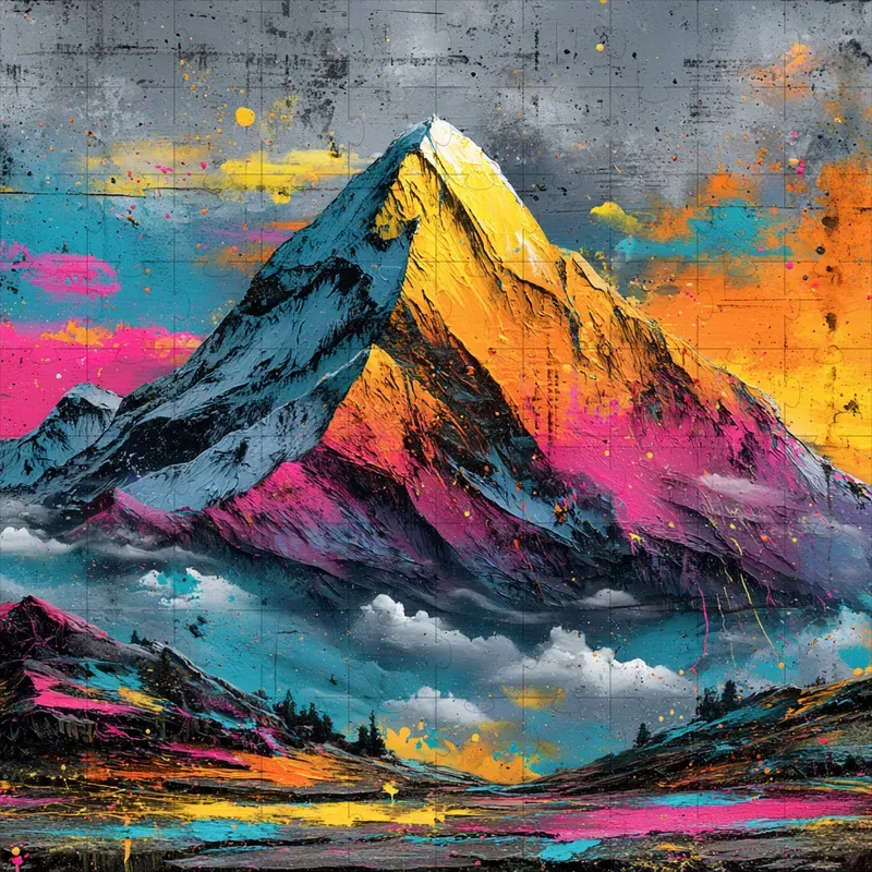 Photo Neon Paint Burst Graffiti