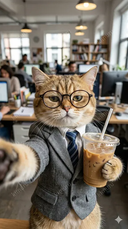 Funny Golden Cat Selfie Photography