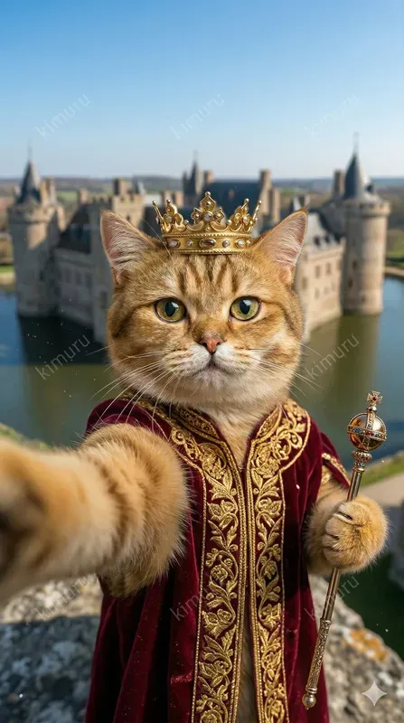 Funny Golden Cat Selfie Photography