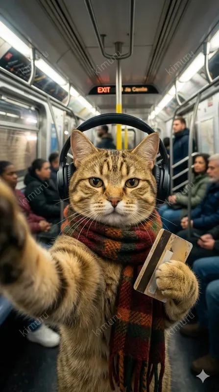 Funny Golden Cat Selfie Photography