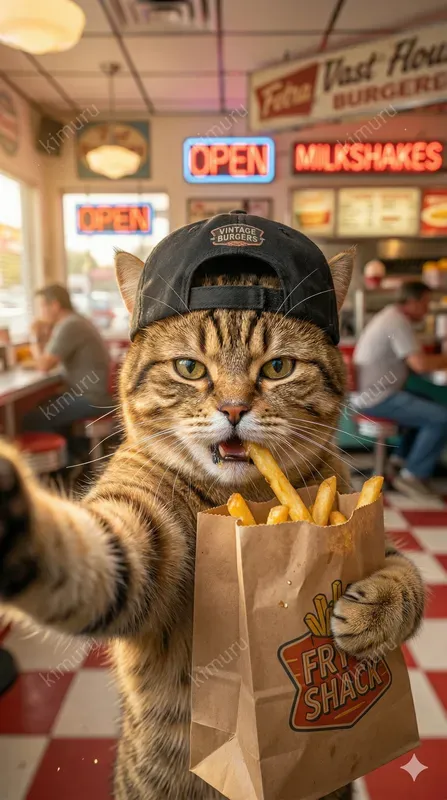 Funny Golden Cat Selfie Photography